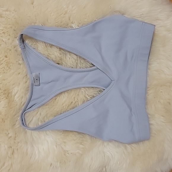 TNA Baby Blue Cotton Bralette with Racer Back in Size Small - Picture 1 of 2